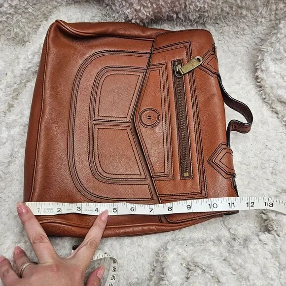 Marc Jacobs Vintage Brown Leather Flap Satchel - Picture 9 of 13